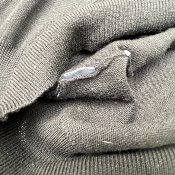 Valentino Men Sweater Black Long Sleeve Pull Over V Neck Size 56 XXL Authentic - Picture 9 of 9